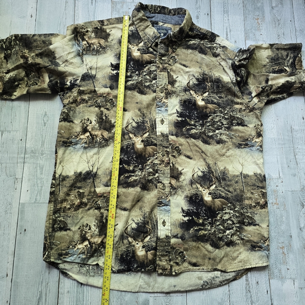 RedHead Deer Wildlife Hunting Camo Cotton Button Down Shirt Large - Picture 13 of 13